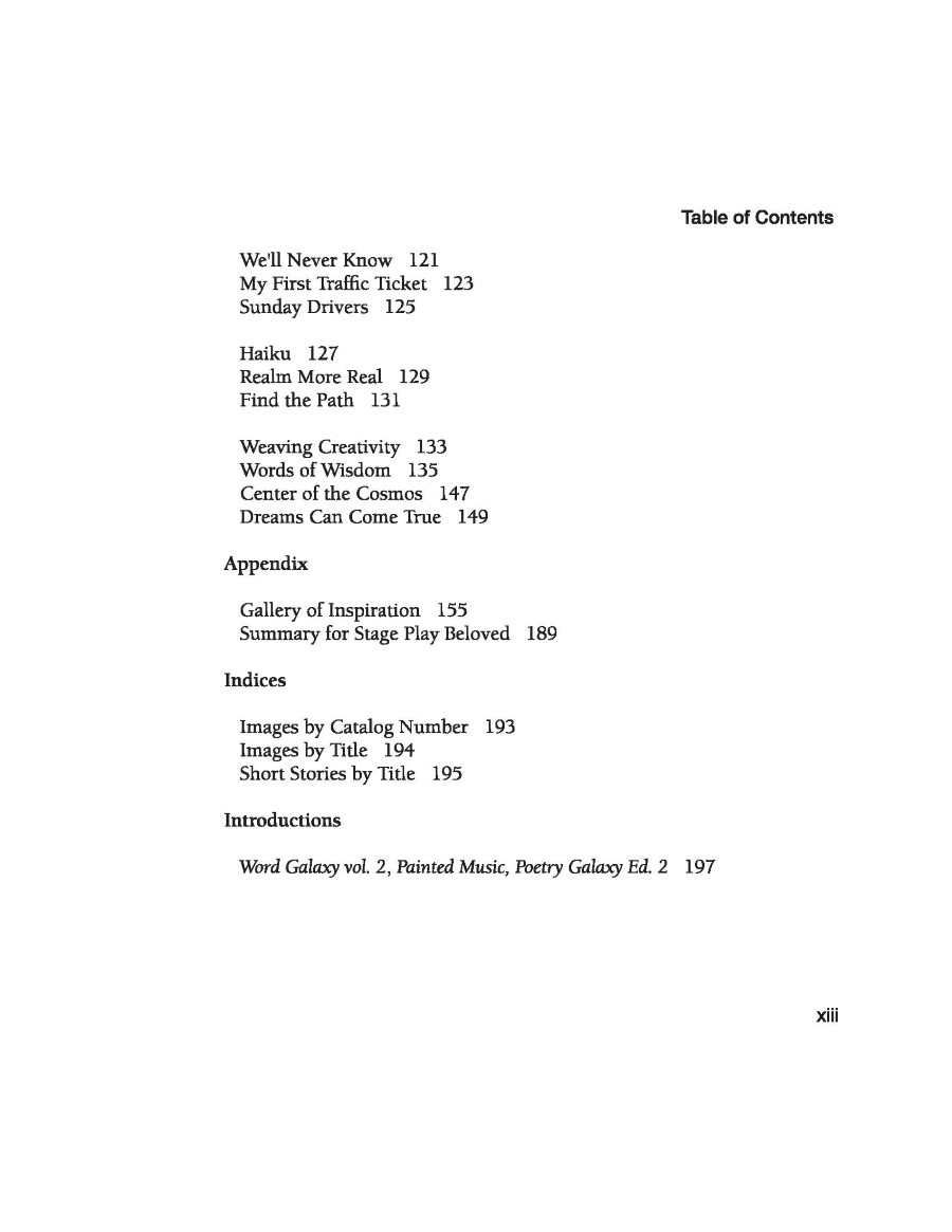 world galaxy vol 2 TOC pg3